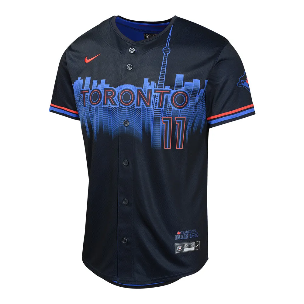 Outerstuff Toronto Blue Jays Bo Bichette City Connect Youth Jersey sold by Pro Hockey Life product image thumbnail 2