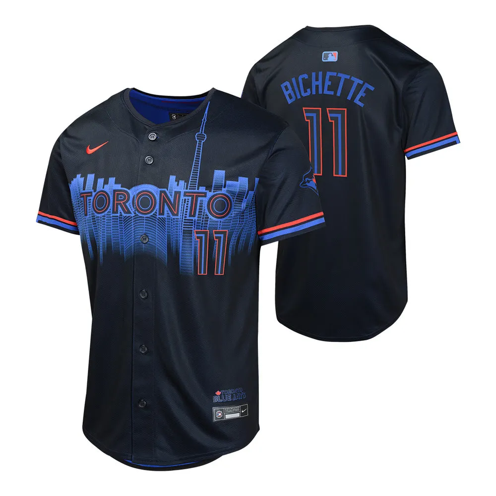 Outerstuff Toronto Blue Jays Bo Bichette City Connect Youth Jersey sold by Pro Hockey Life product image thumbnail 3
