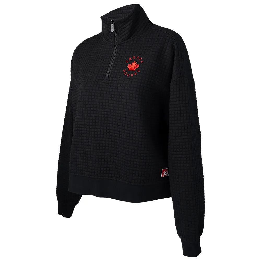 Bauer X Hockey Canada® Quilted Adult Black 1/2 Zip Sweater sold by Pro Hockey Life product image thumbnail 3