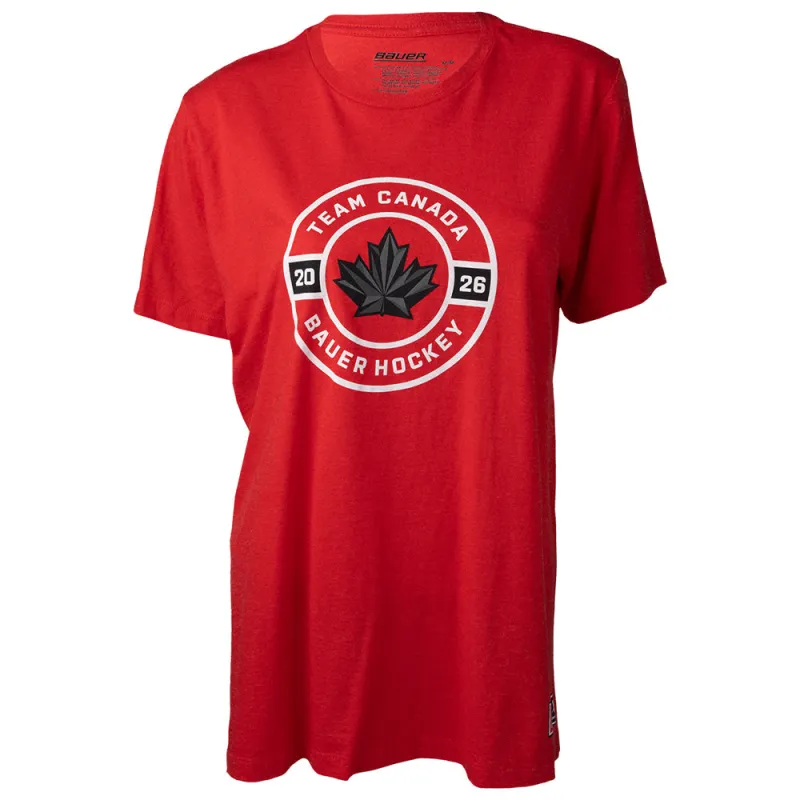 Bauer X Hockey Canada® Circle Women's Red T Shirt sold by Pro Hockey Life