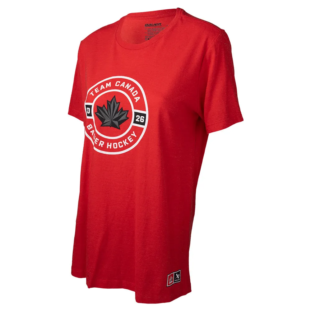 Bauer X Hockey Canada® Circle Women's Red T Shirt sold by Pro Hockey Life product image thumbnail 2