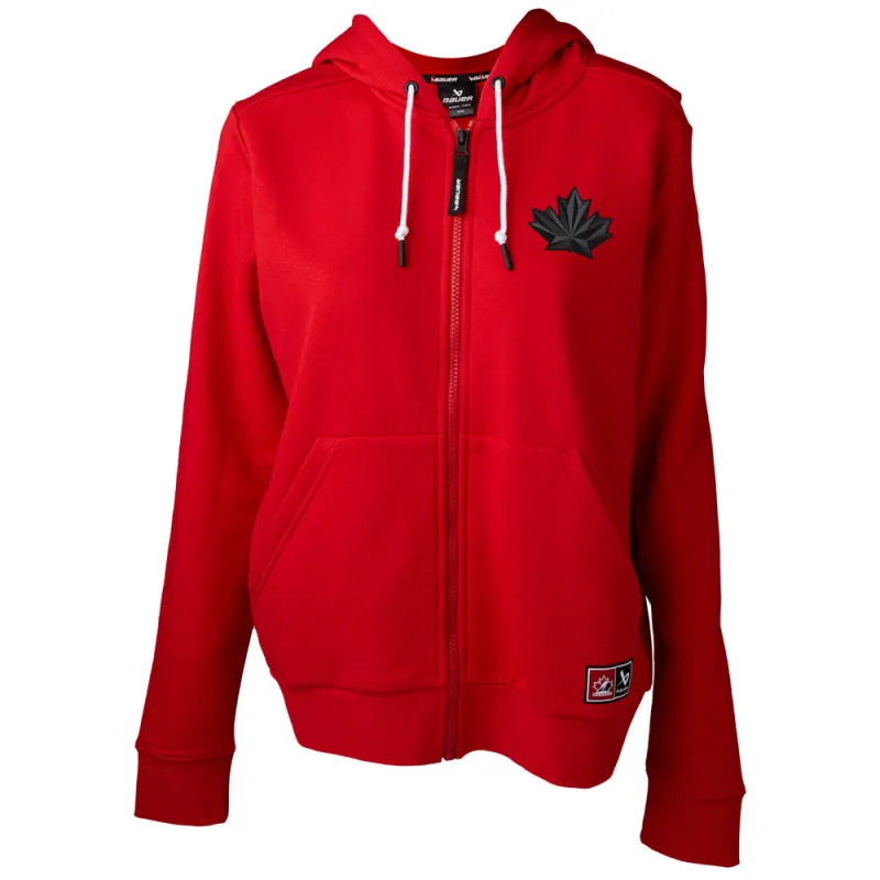 Bauer X Hockey Canada® Women’s Red Full Zip Hoodie sold by Pro Hockey Life