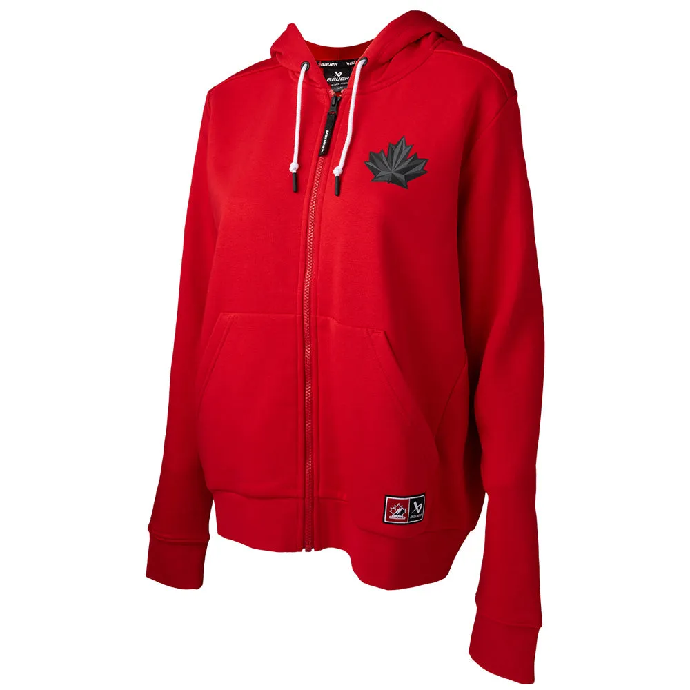 Bauer X Hockey Canada® Women’s Red Full Zip Hoodie sold by Pro Hockey Life product image thumbnail 3