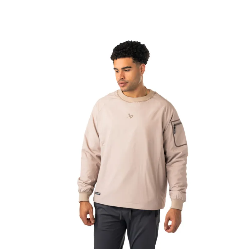 Bauer Pond Men's Taupe Crew Neck Shirt made by Bauer