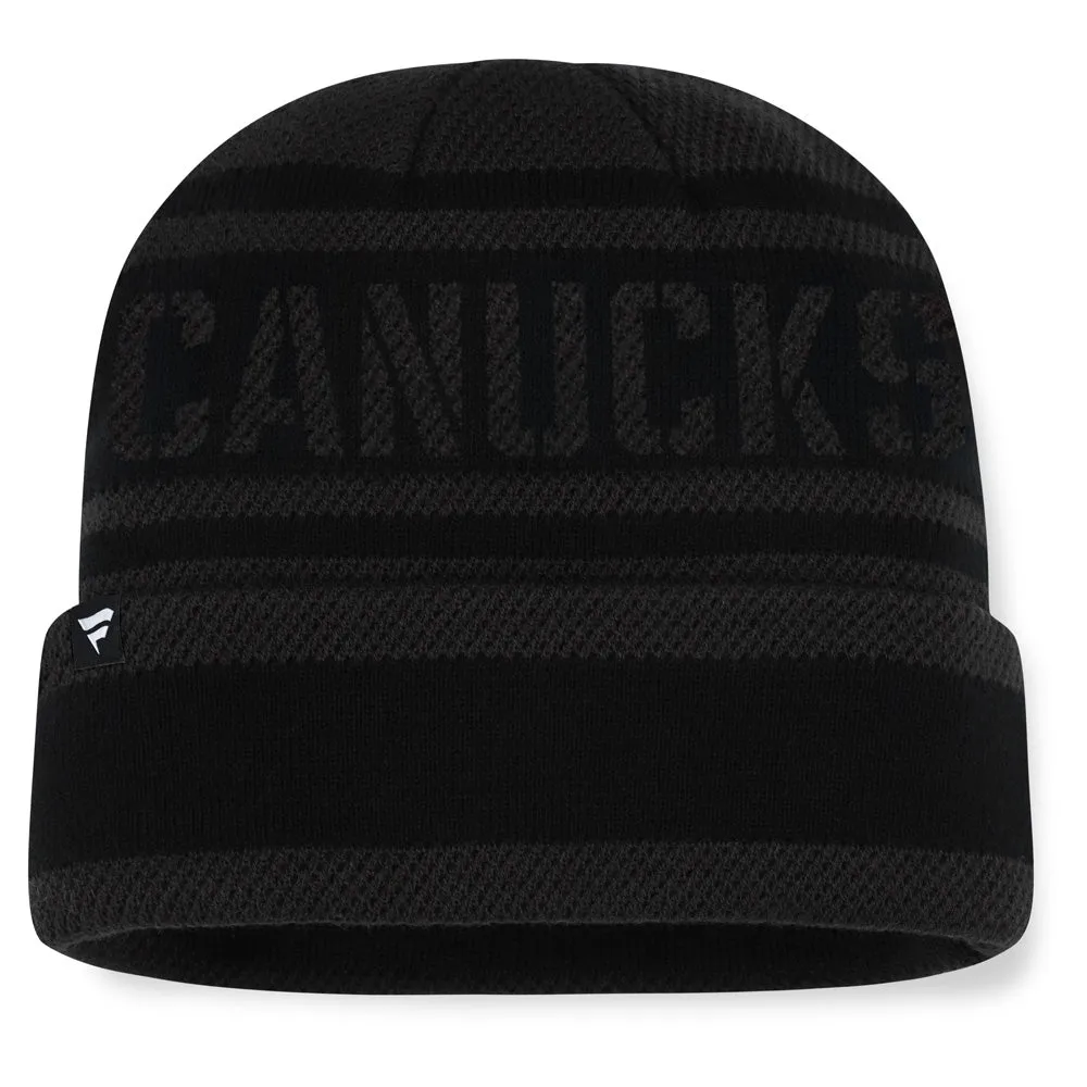 Fanatics Vancouver Canucks NHL Recon Men's Black Beanie sold by Pro Hockey Life product image thumbnail 2