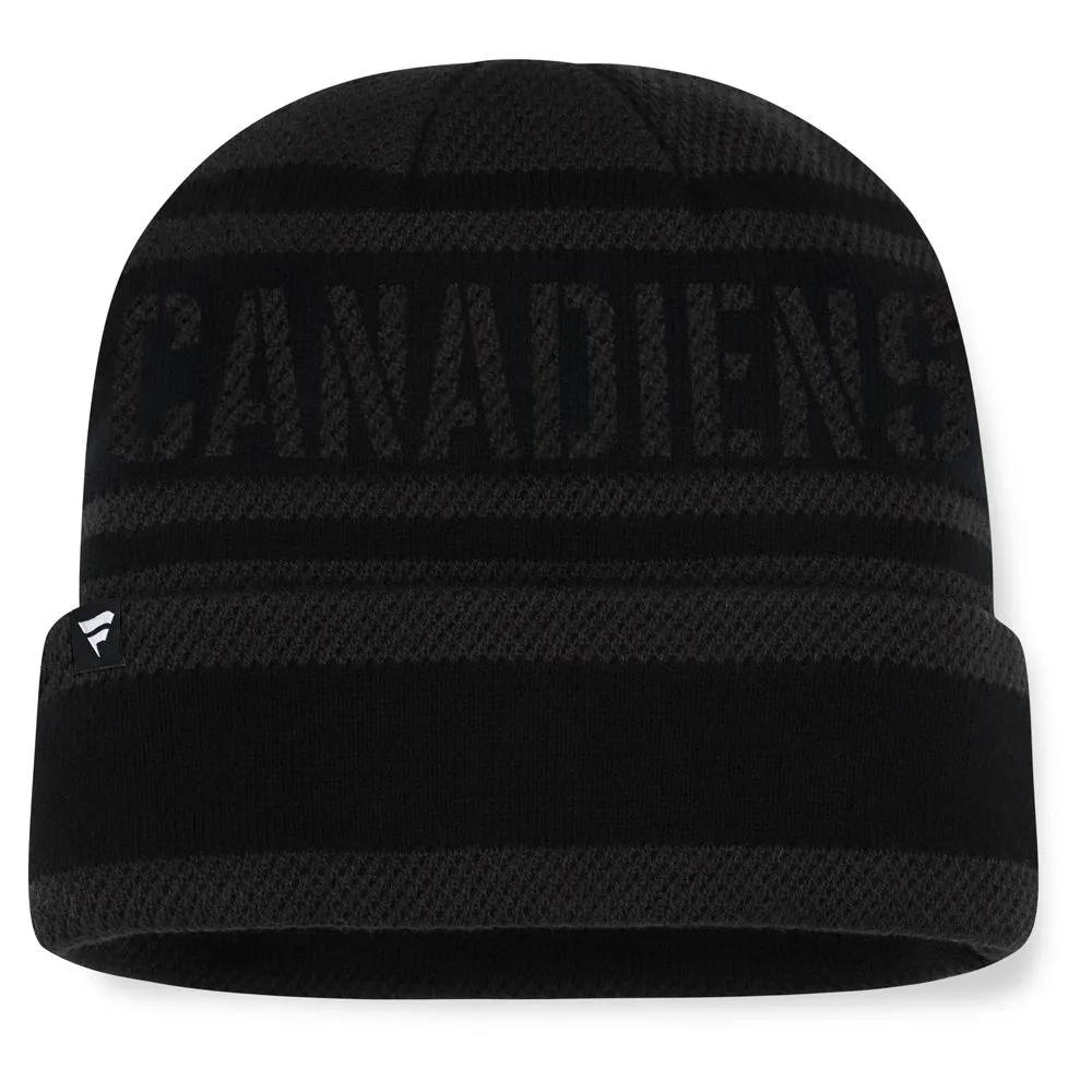 Fanatics Montreal Canadiens NHL Recon Men's Black Beanie sold by Pro Hockey Life product image thumbnail 2