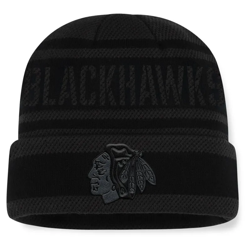 Fanatics Chicago Blackhawks NHL Recon Men's Black Beanie sold by Pro Hockey Life