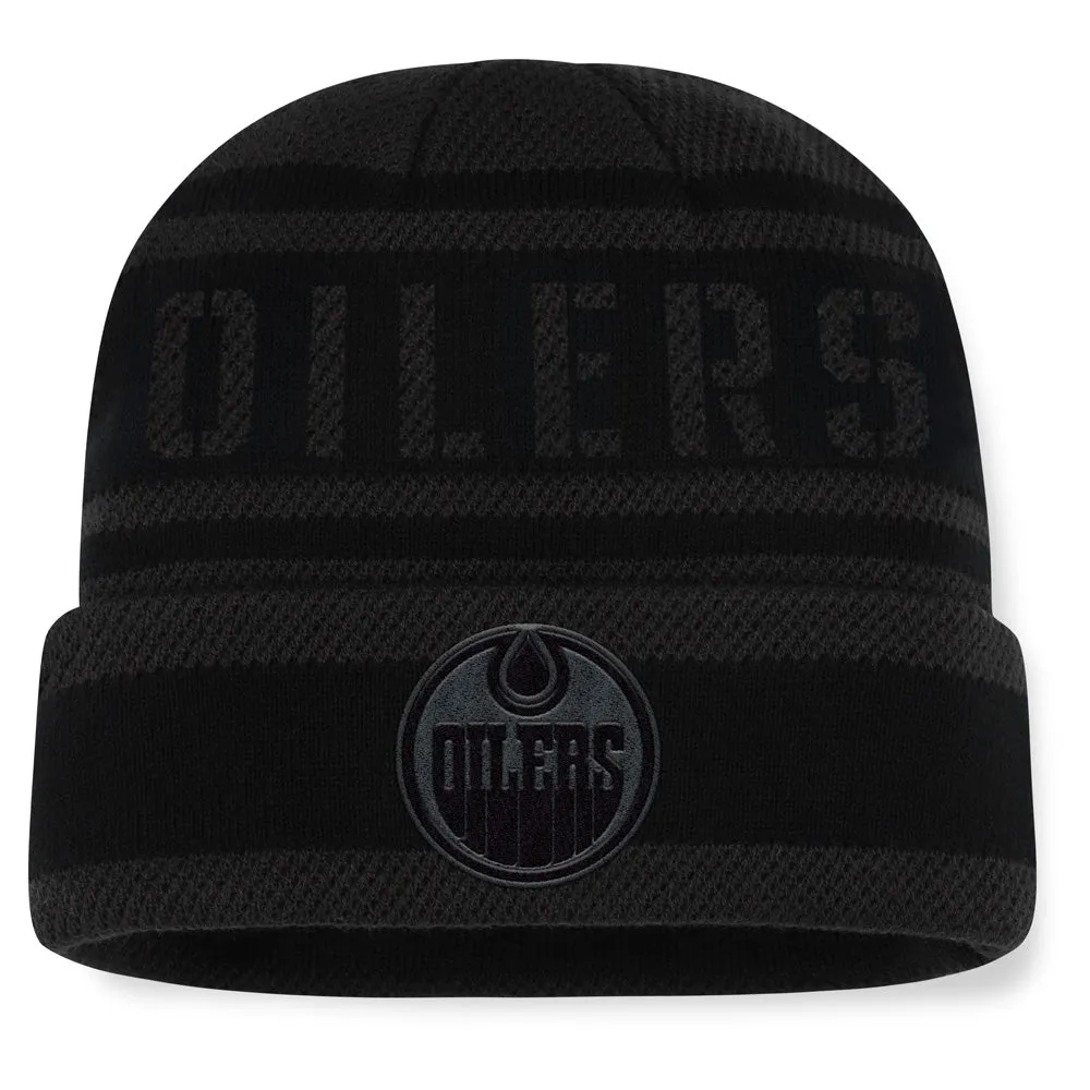 Fanatics Edmonton Oilers NHL Recon Men's Black Beanie sold by Pro Hockey Life
