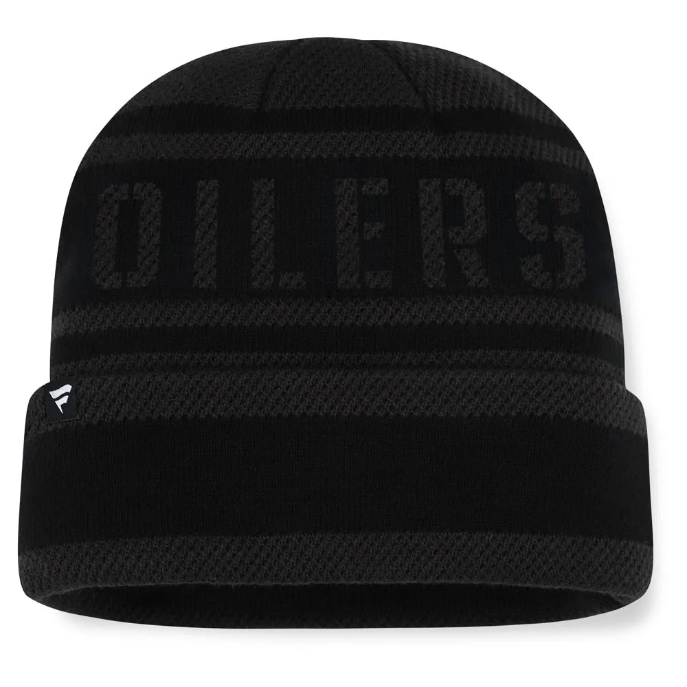 Fanatics Edmonton Oilers NHL Recon Men's Black Beanie sold by Pro Hockey Life product image thumbnail 2