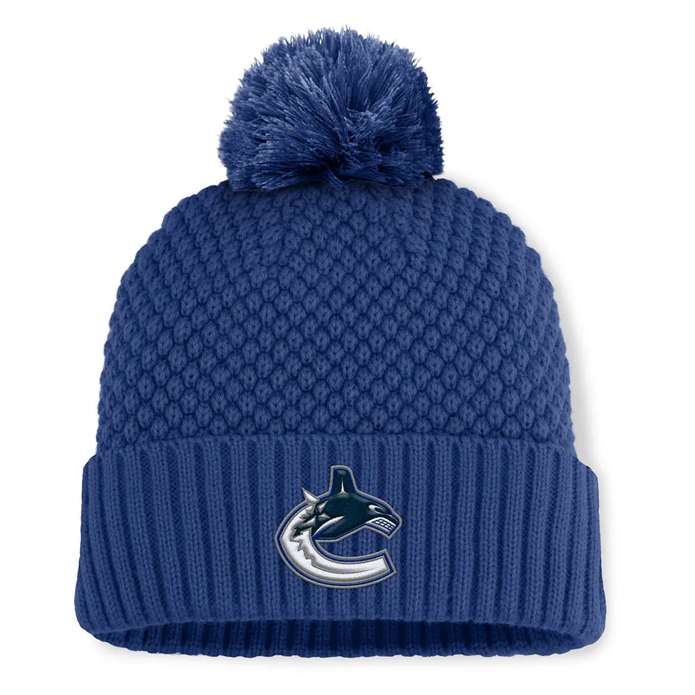 Fanatics Vancouver Canucks NHL Bubble Women's Blue Toque sold by Pro Hockey Life