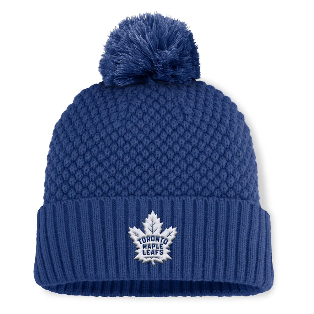 Fanatics Toronto Maple Leafs NHL Bubble Women's Blue Toque sold by Pro Hockey Life
