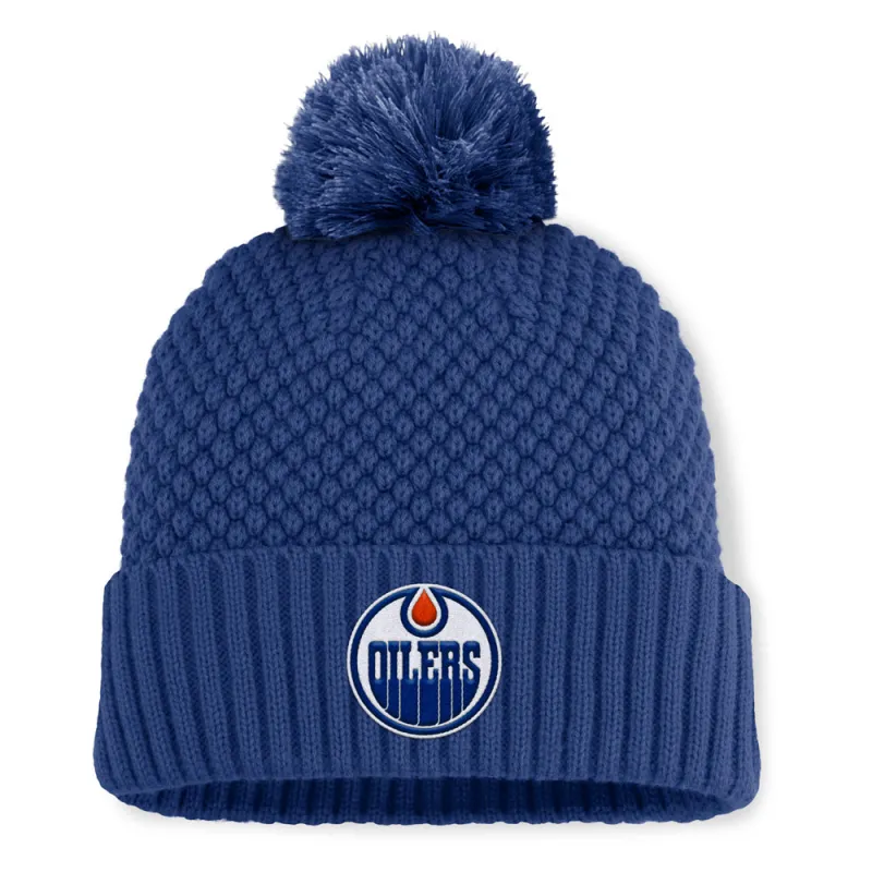 Fanatics Edmonton Oilers NHL Bubble Women's Blue Toque sold by Pro Hockey Life