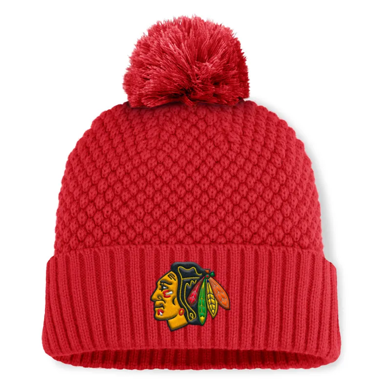 Fanatics Chicago Blackhawks NHL Bubble Women's Red Toque sold by Pro Hockey Life