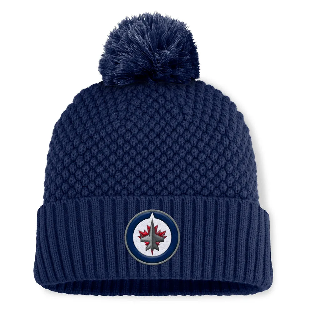 Fanatics Winnipeg Jets NHL Bubble Women's Navy Toque sold by Pro Hockey Life