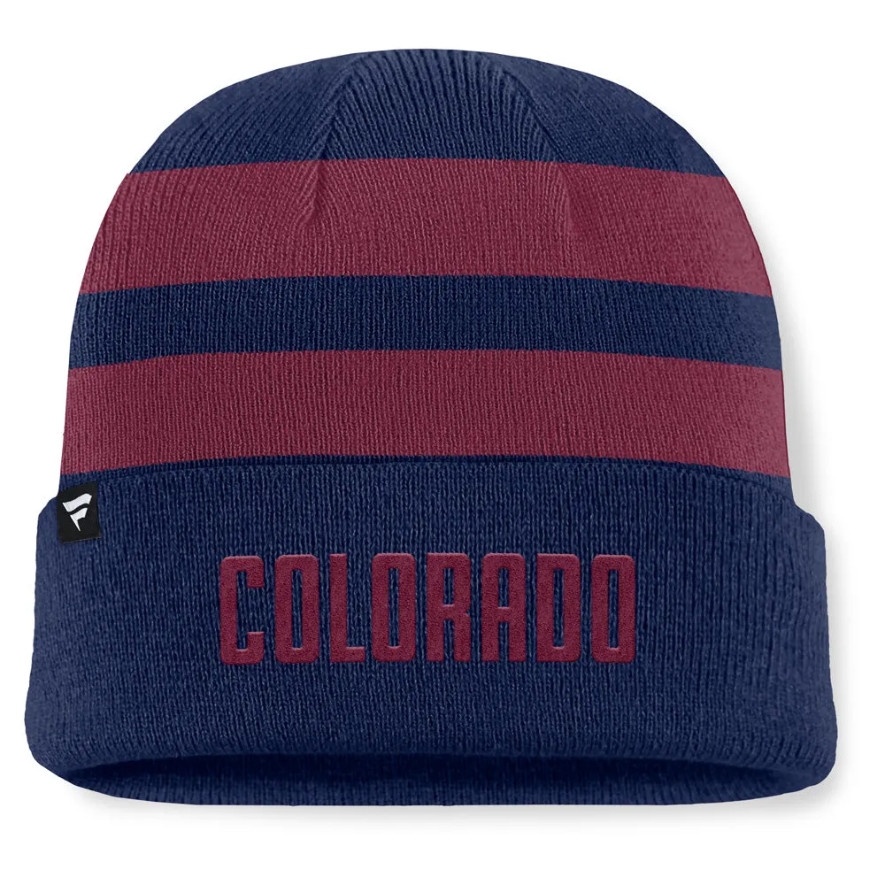 Fanatics Colorado Avalanche NHL Swipe Men's Navy Beanie sold by Pro Hockey Life product image thumbnail 2
