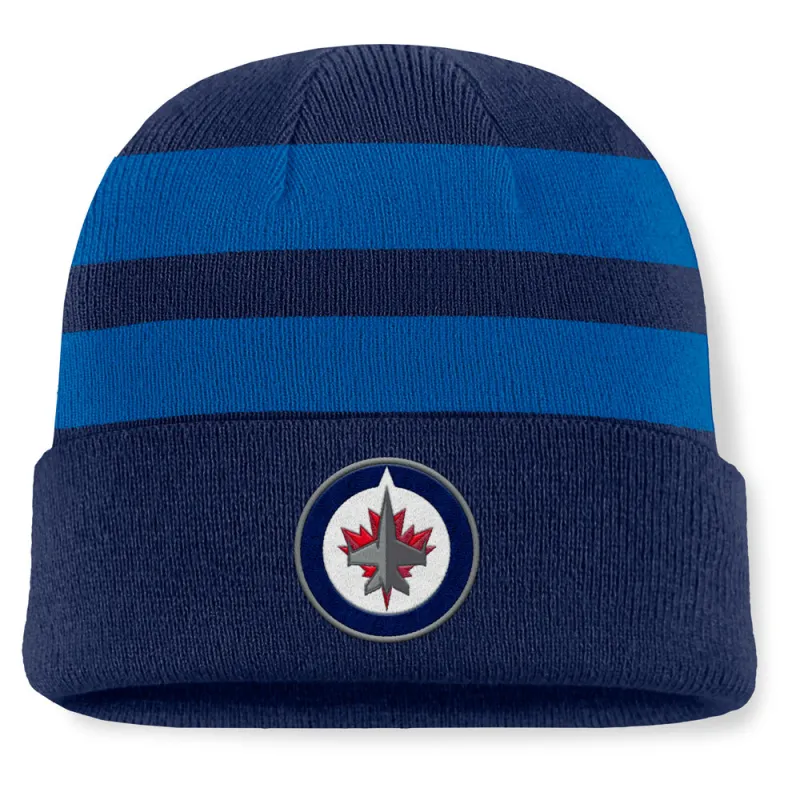 Fanatics Winnipeg Jets NHL Swipe Men's Navy Beanie sold by Pro Hockey Life