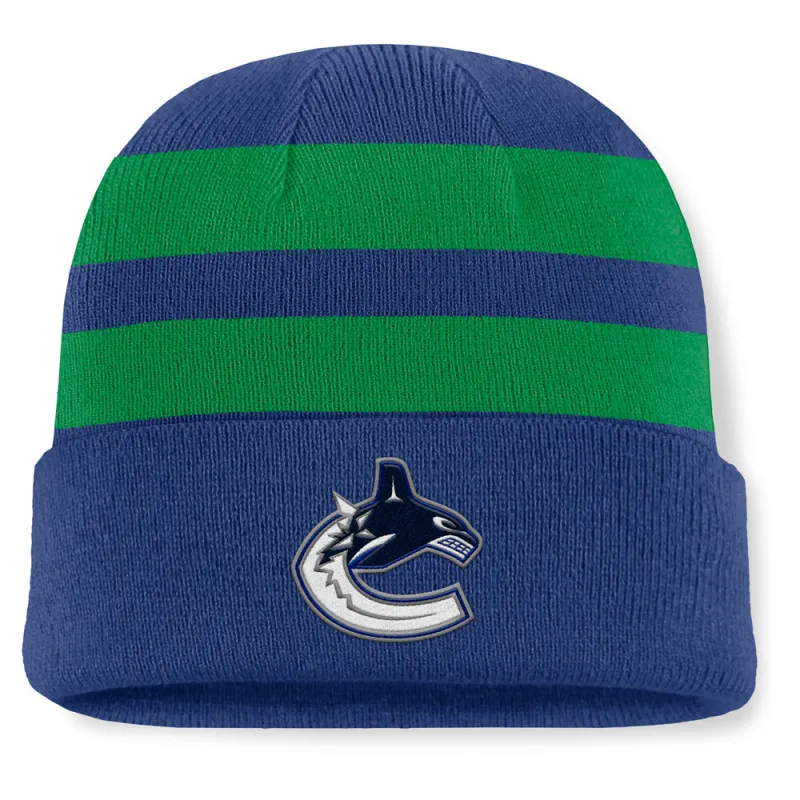 Fanatics Vancouver Canucks NHL Swipe Men's Blue Beanie sold by Pro Hockey Life