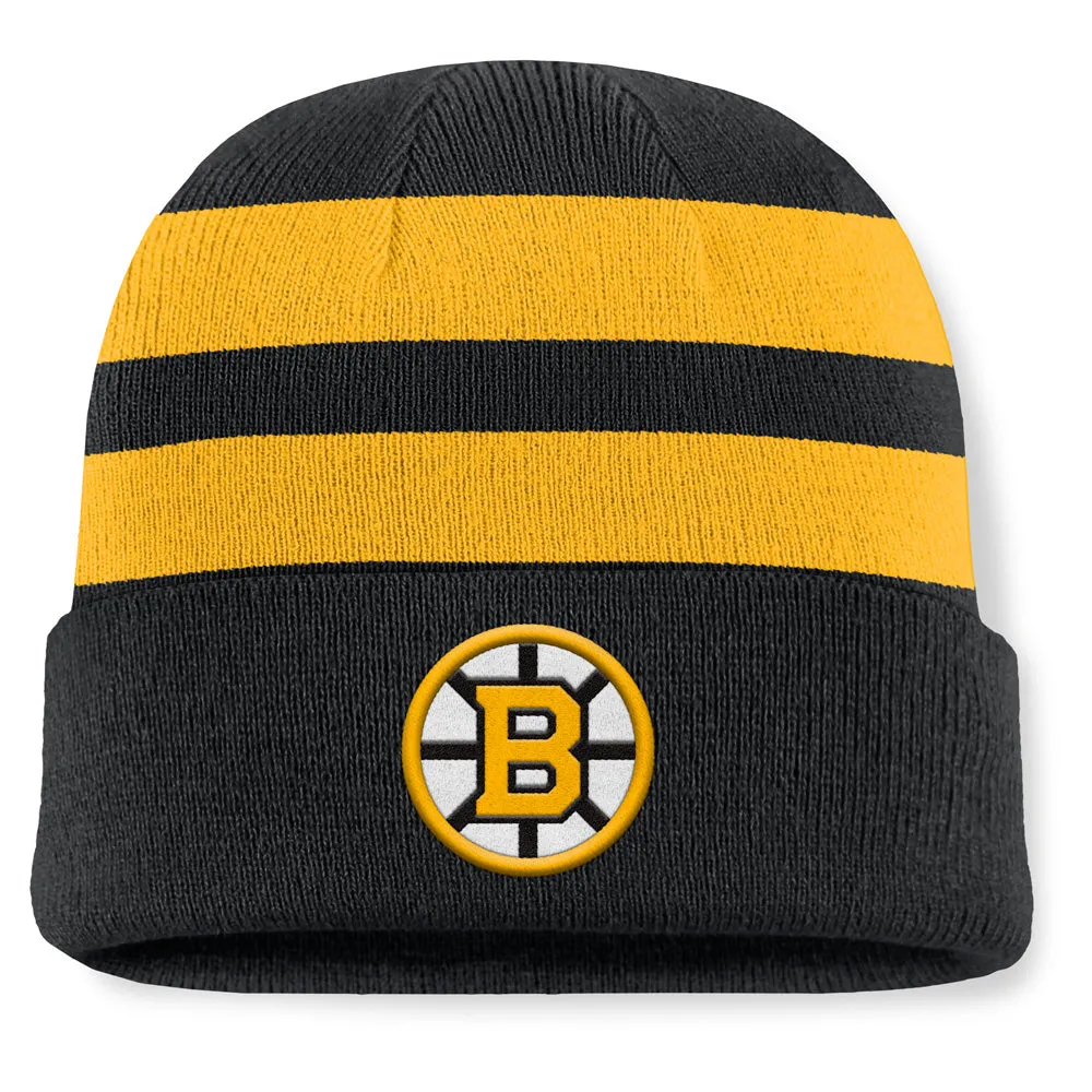 Fanatics Boston Bruins NHL Swipe Men's Black Beanie sold by Pro Hockey Life