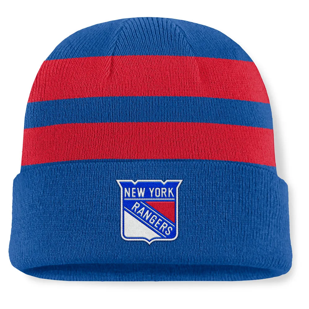 Fanatics New York Rangers NHL Swipe Men's Blue Beanie sold by Pro Hockey Life