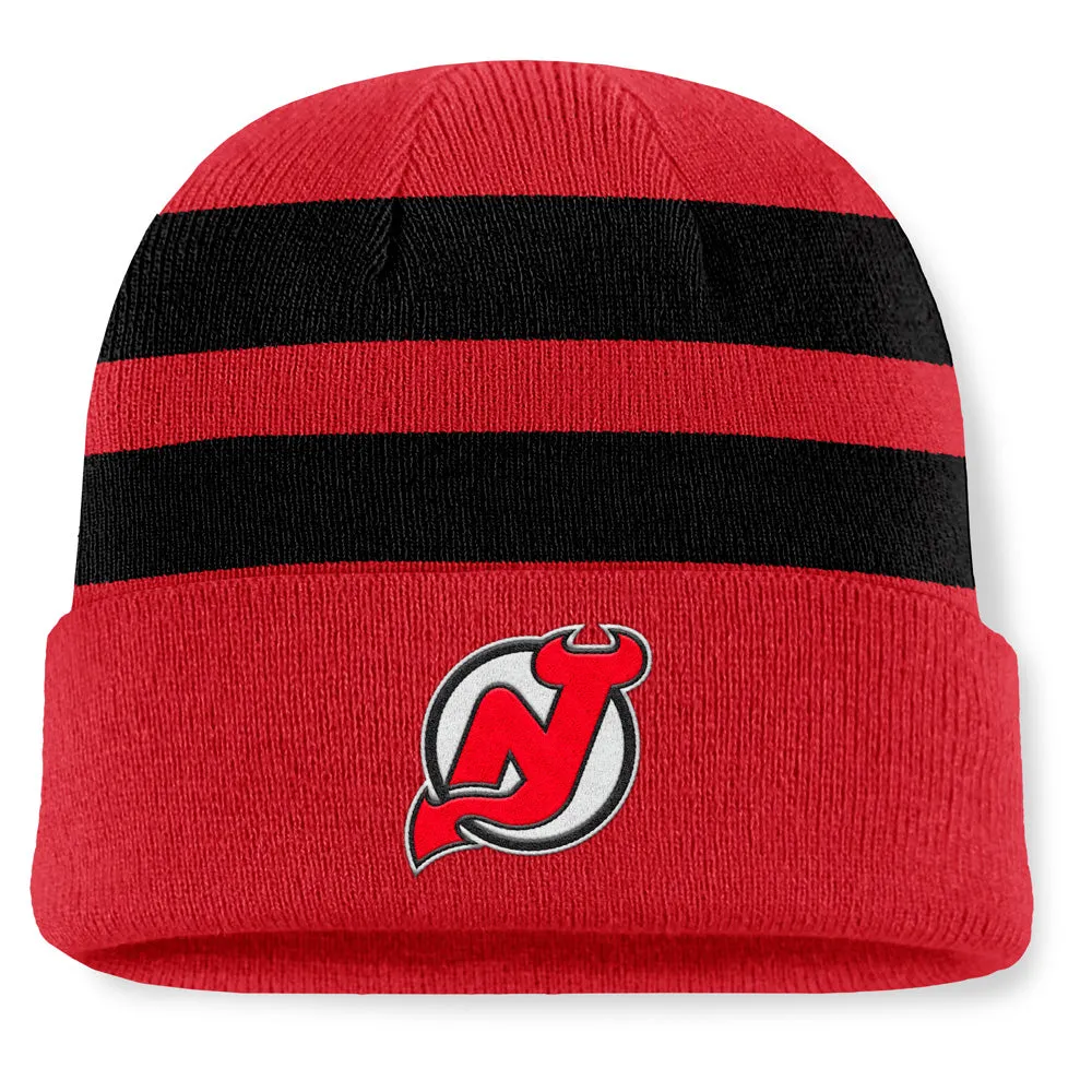 Fanatics New Jersey Devils NHL Swipe Men's Red Beanie sold by Pro Hockey Life