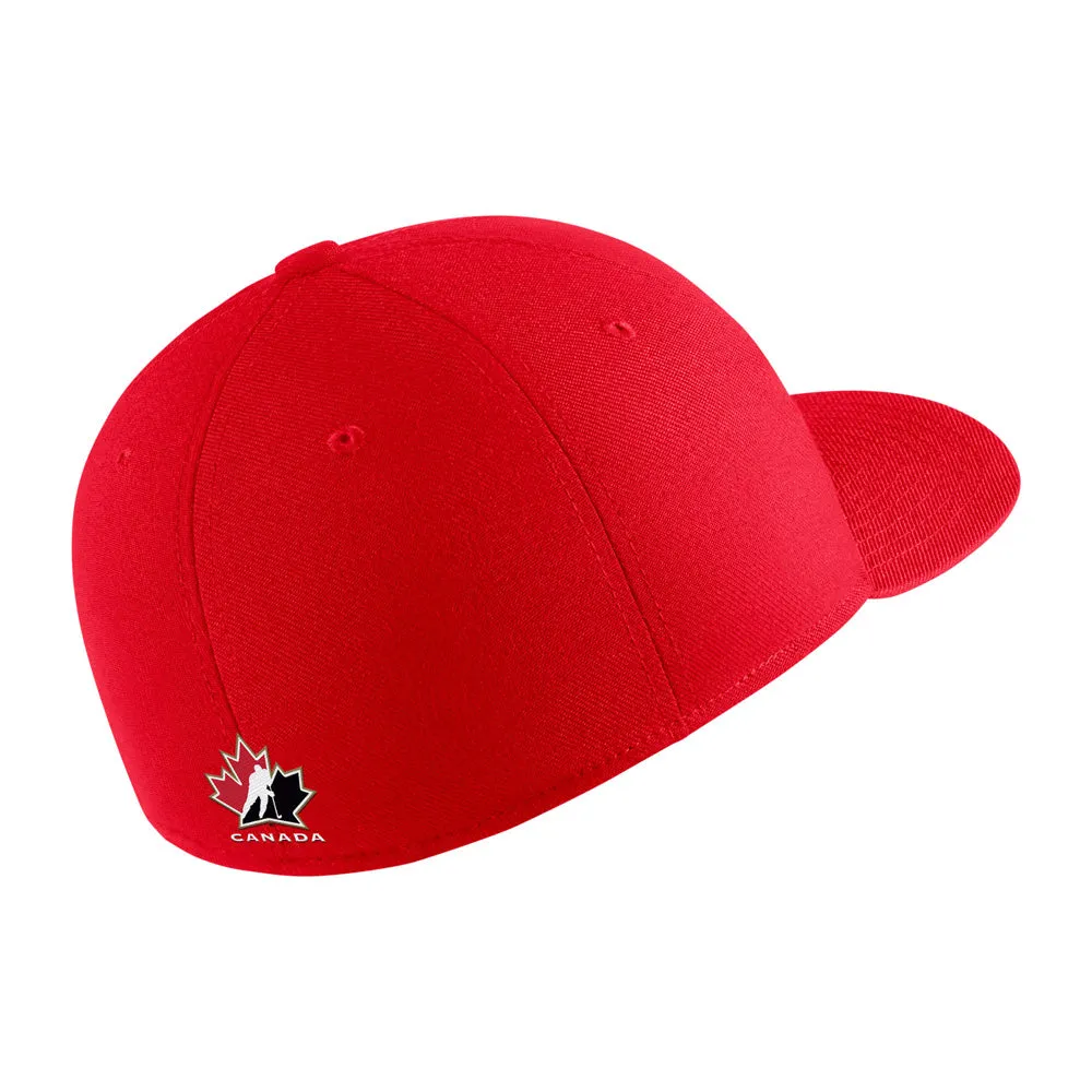 NIKE TEAM CANADA SWOOSH RED FLEX HAT sold by Pro Hockey Life product image thumbnail 2