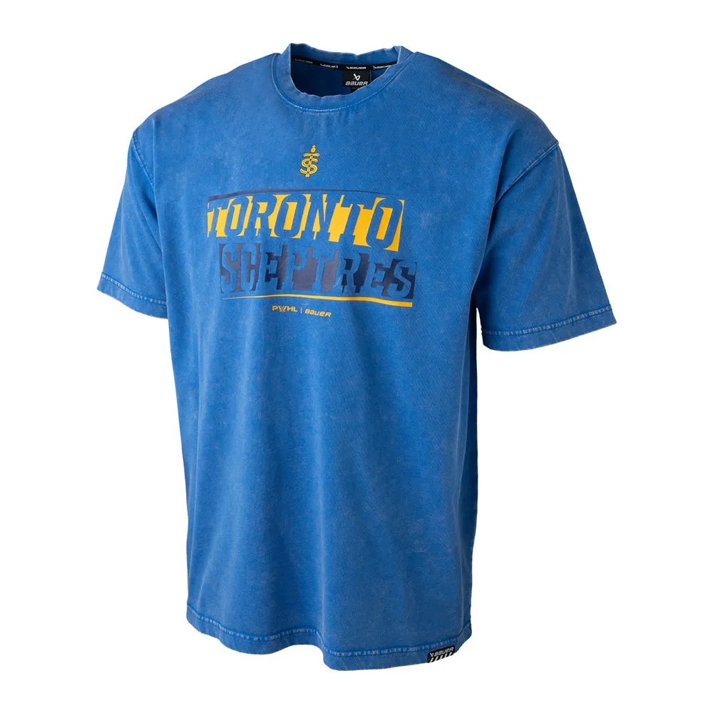 Bauer PWHL Toronto Sceptres Boxy Adult Blue T Shirt sold by Pro Hockey Life product image thumbnail 3