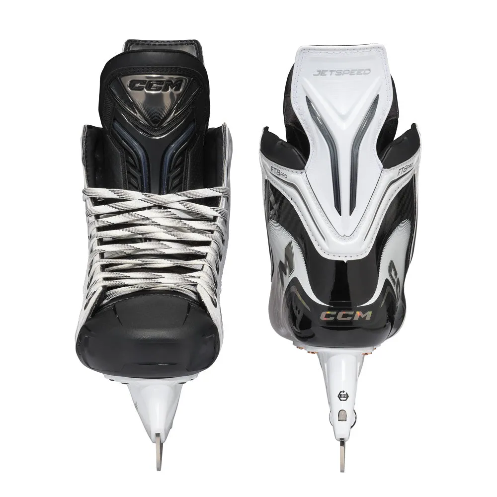 CCM Jetspeed FT8 Pro White Intermediate Hockey Skates sold by Pro Hockey Life product image thumbnail 3
