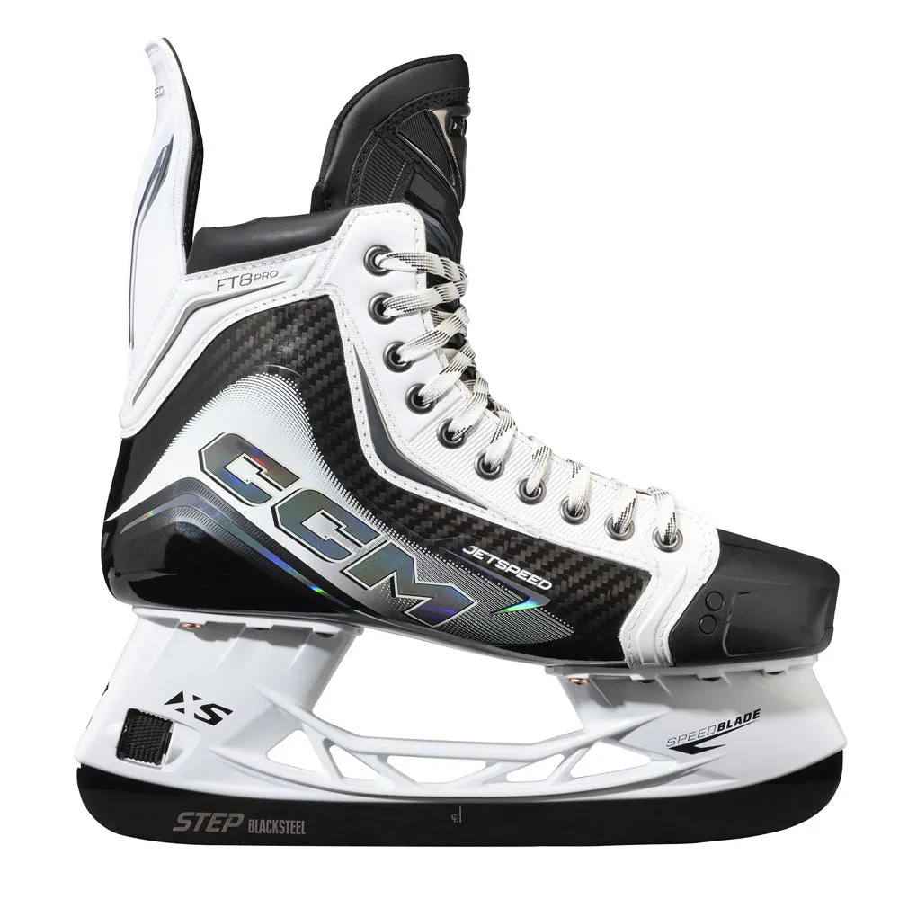CCM Jetspeed FT8 Pro White Intermediate Hockey Skates sold by Pro Hockey Life product image thumbnail 4