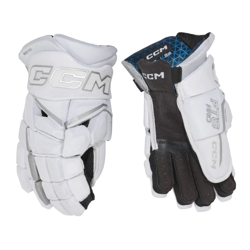 CCM Jetspeed FT8 Pro White Senior Hockey Gloves sold by Pro Hockey Life