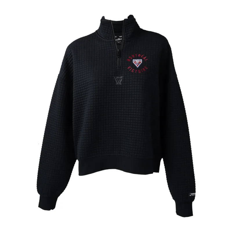 Bauer Montreal Victoire Quilted Women's Black Half Zip Sweater sold by Pro Hockey Life