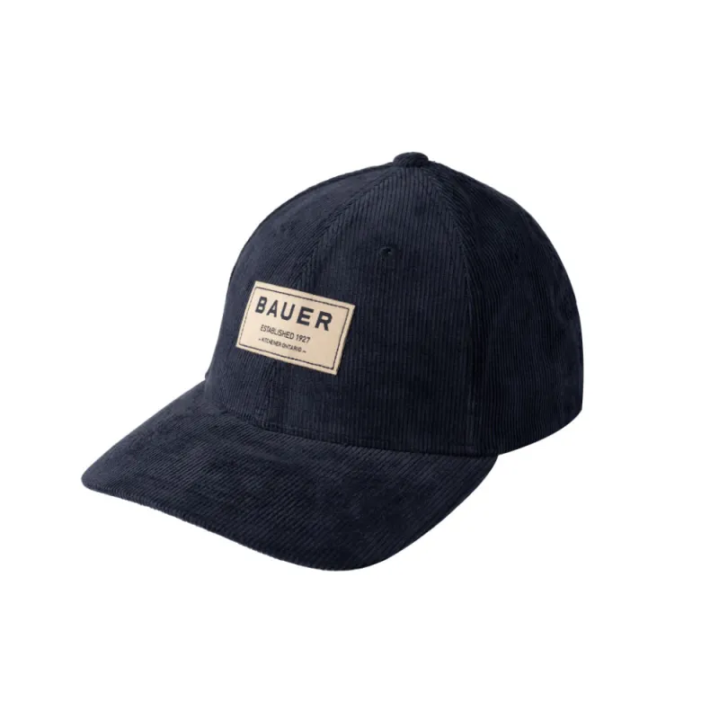 Bauer Corduroy Adult Navy Hat made by Bauer