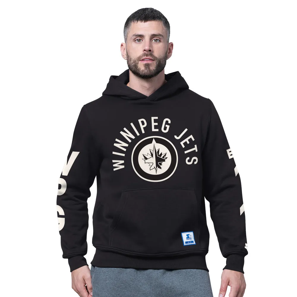 Starter Winnipeg Jets Handoff Men's Black Hoodie sold by Pro Hockey Life