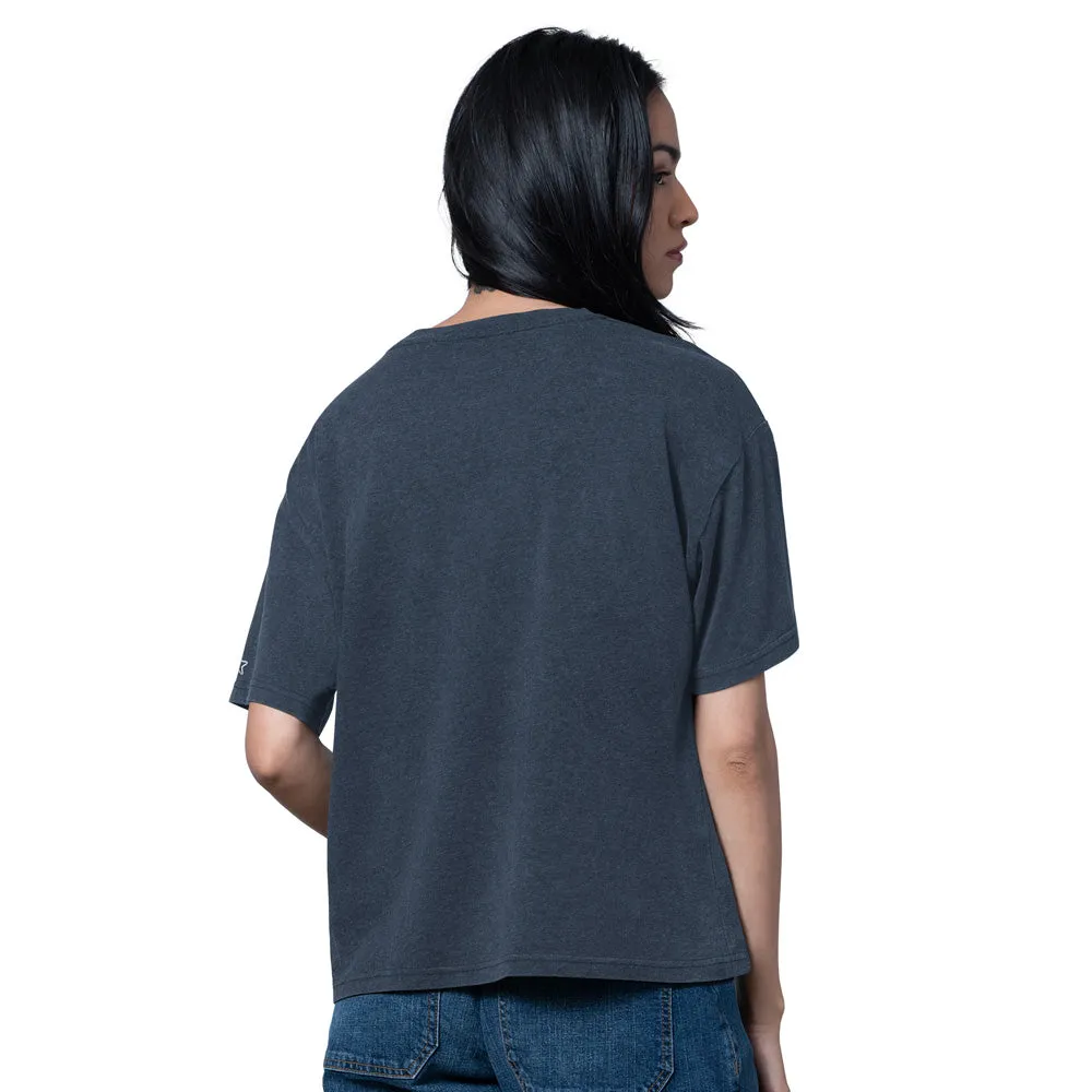 Starter Vancouver Canucks Hall Of Fame Women's Boxy Blue T Shirt sold by Pro Hockey Life product image thumbnail 2