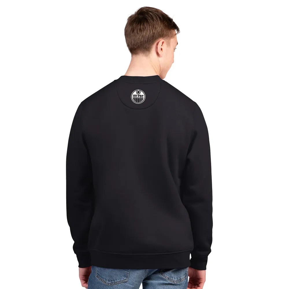Starter Edmonton Oilers Assist Men's Black Crewneck Sweater sold by Pro Hockey Life product image thumbnail 2