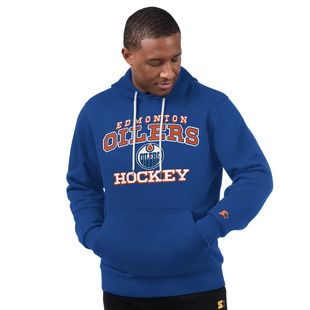 Starter Edmonton Oilers Holiday Men's Navy Hoodie sold by Pro Hockey Life