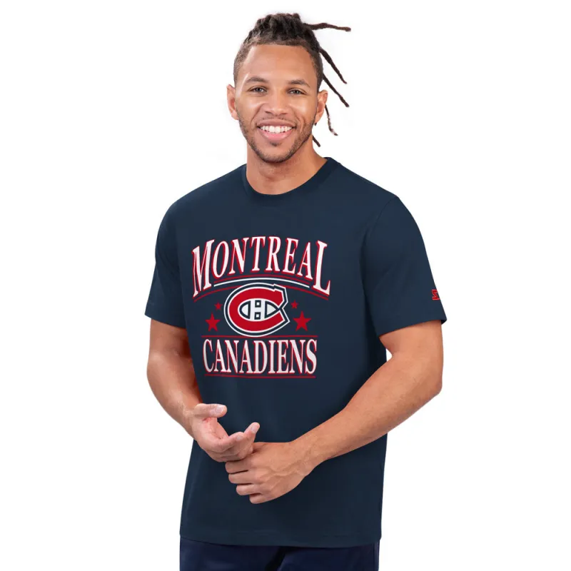 Starter Montreal Canadiens Holiday Men's Navy T Shirt made by Starter