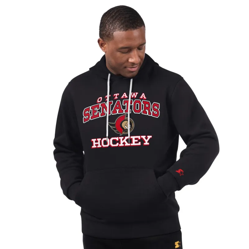 Starter Ottawa Senators Holiday Men's Black Hoodie made by Starter