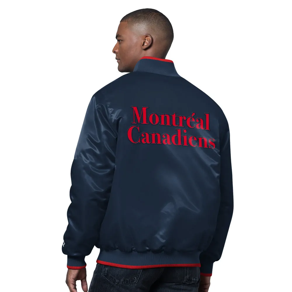 Starter Montreal Canadiens Ambassador Men's Navy Varsity Jacket sold by Pro Hockey Life product image thumbnail 2