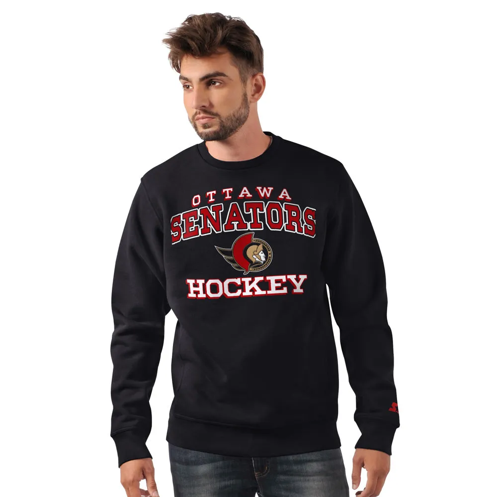 Starter Ottawa Senators Holiday Men's Black Crewneck Sweater sold by Pro Hockey Life