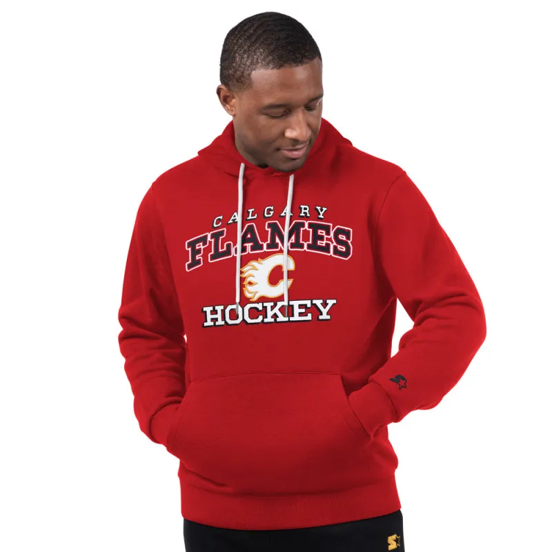 Starter Calgary Flames Holiday Men's Red Hoodie made by Starter