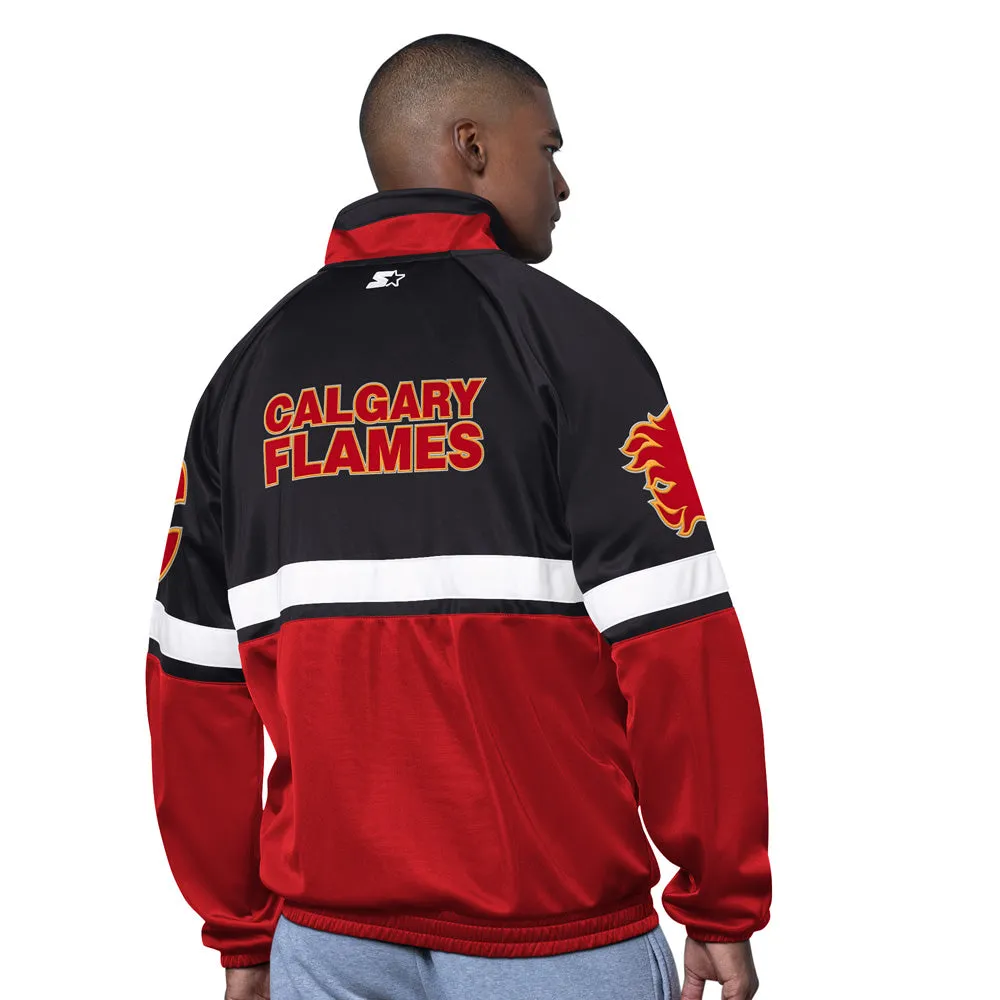 Starter Calgary Flames Veteran Men's Red Track Jacket sold by Pro Hockey Life product image thumbnail 2