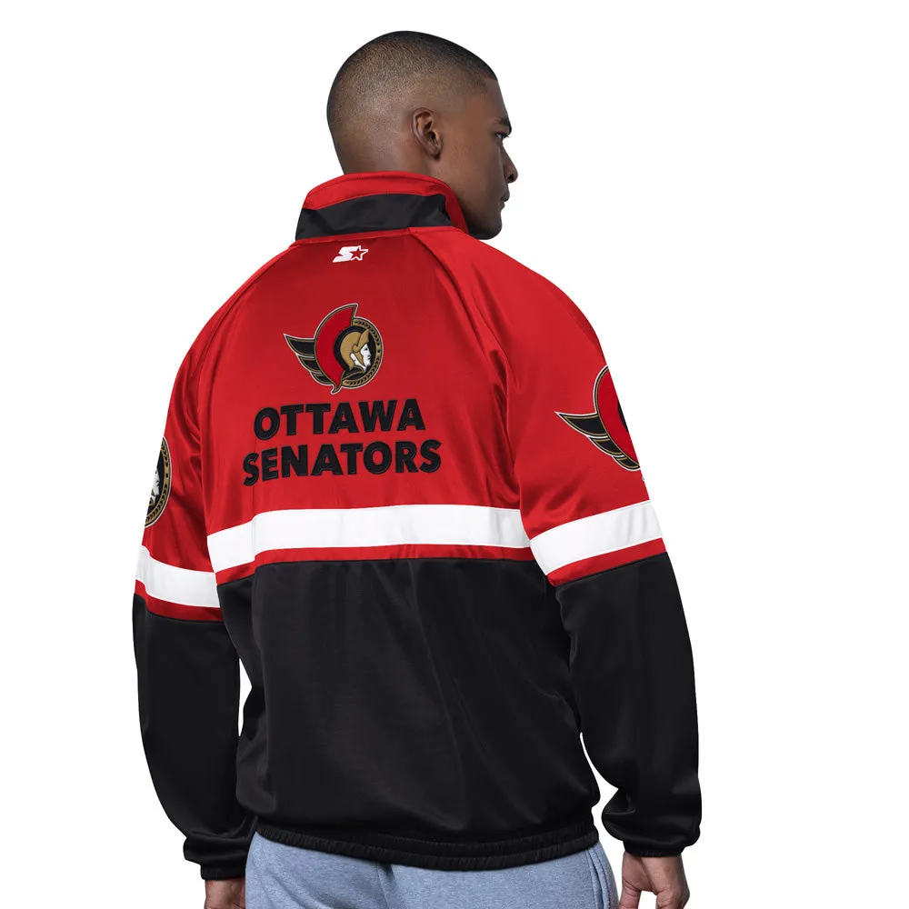 Starter Ottawa Senators Veteran Men's Black Track Jacket sold by Pro Hockey Life product image thumbnail 2