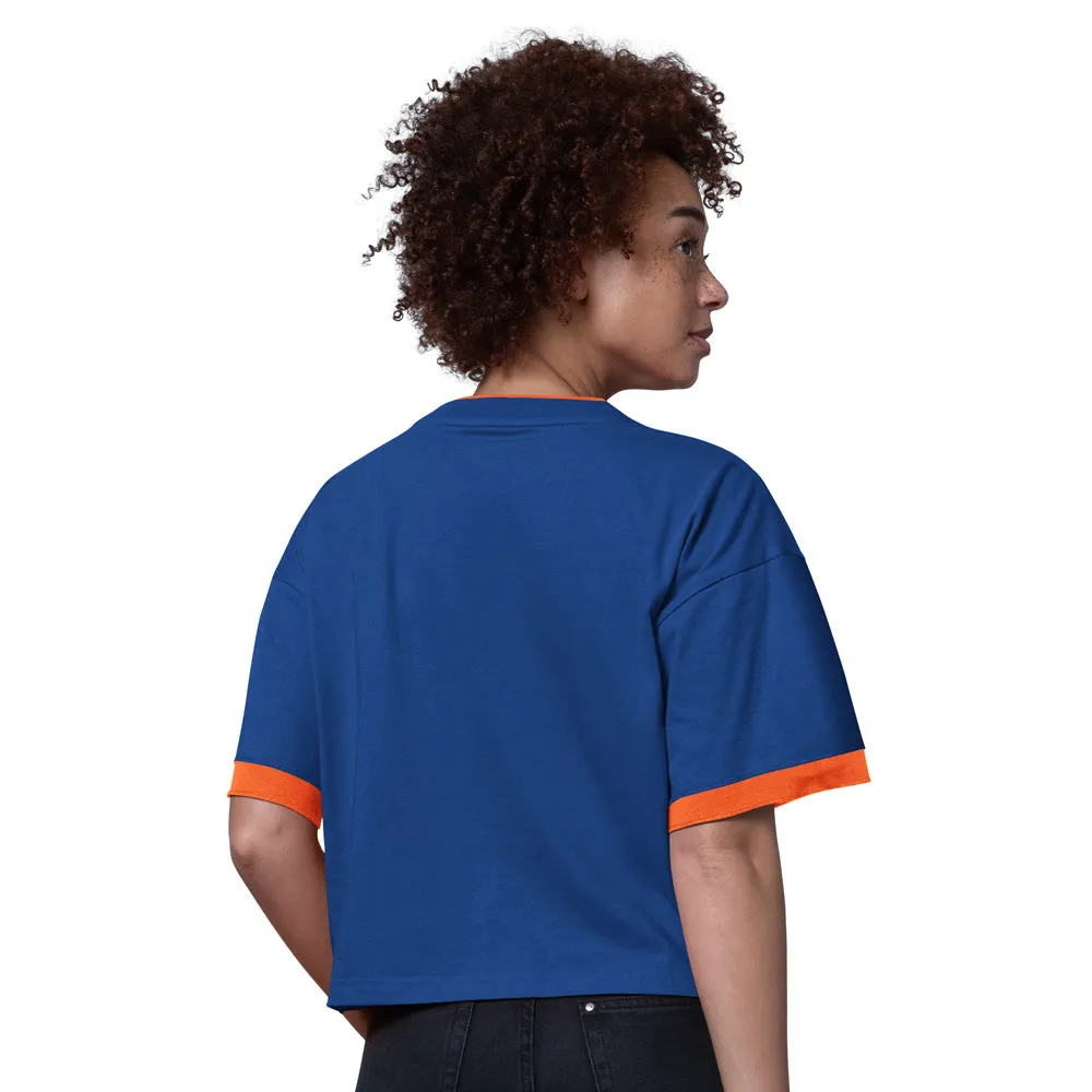 Starter Edmonton Oilers Flyout Women's Navy T Shirt sold by Pro Hockey Life product image thumbnail 2