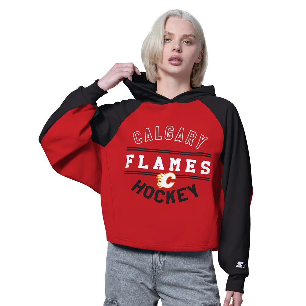 Starter Calgary Flames Boot Leg Women's Red Hoodie sold by Pro Hockey Life