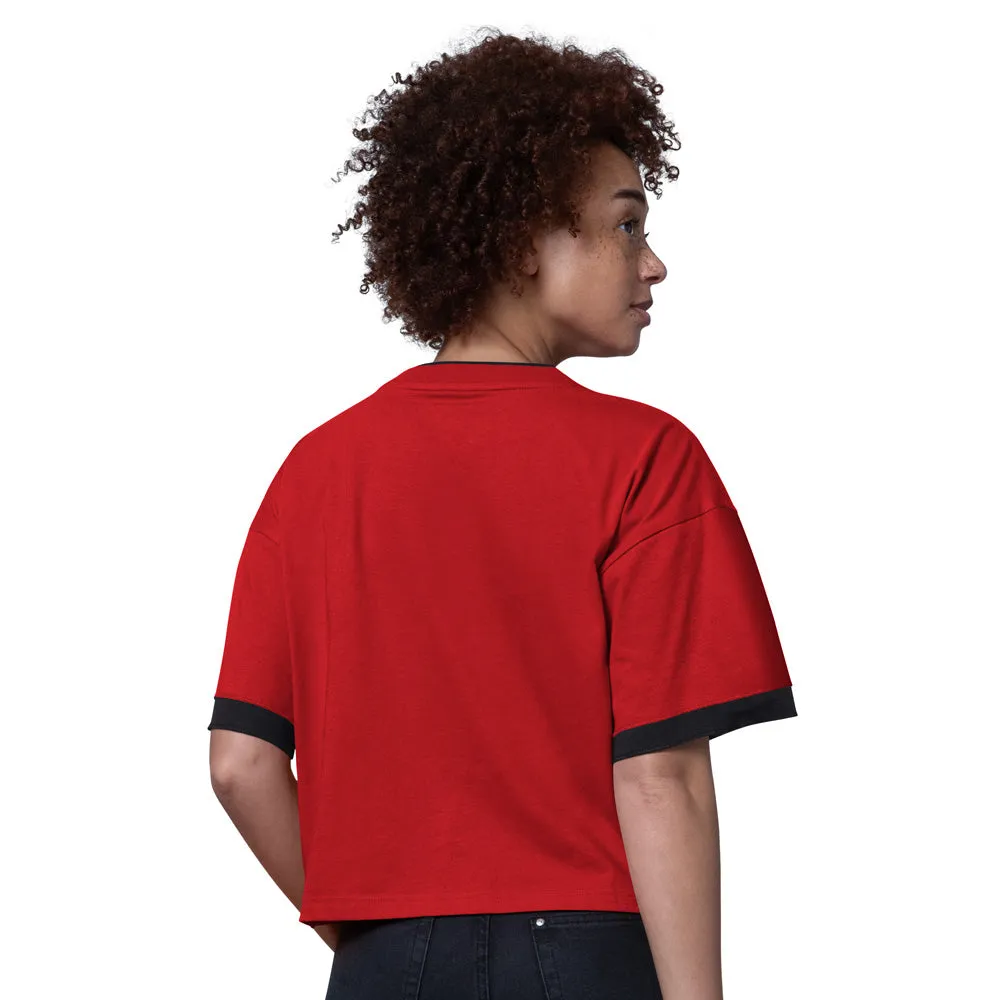 Starter Calgary Flames Flyout Women's Red T Shirt sold by Pro Hockey Life product image thumbnail 2