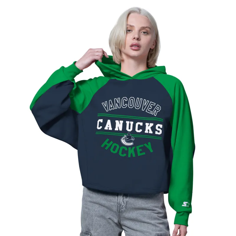 Starter Vancouver Canucks Boot Leg Women's Blue Hoodie made by Starter