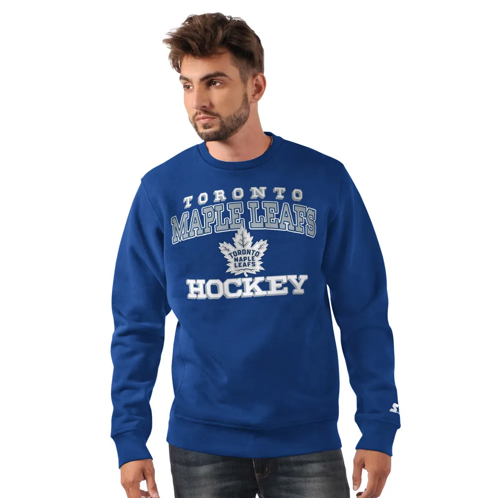 Starter Toronto Maple Leafs Holiday Men's Blue Crewneck Sweater sold by Pro Hockey Life