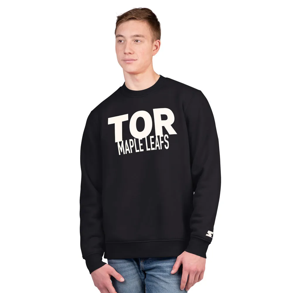 Starter Toronto Maple Leafs Assist Men's Black Crewneck Sweater sold by Pro Hockey Life