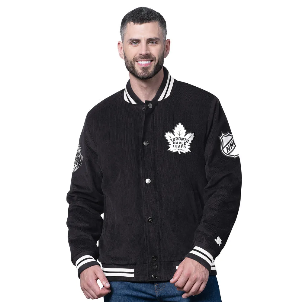 Starter Toronto Maple Leafs Blackout Men's Black Varsity Jacket sold by Pro Hockey Life
