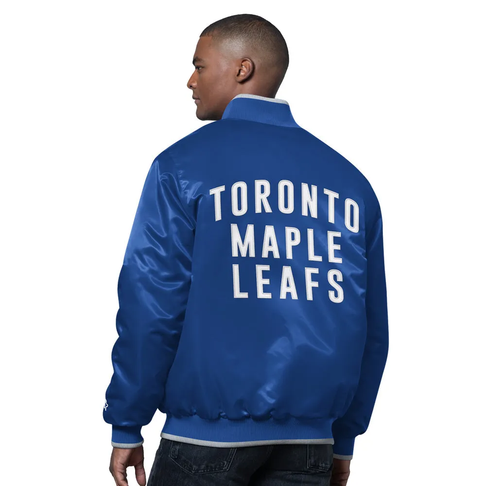 Starter Toronto Maple Leafs Ambassador Men's Blue Varsity Jacket sold by Pro Hockey Life product image thumbnail 2